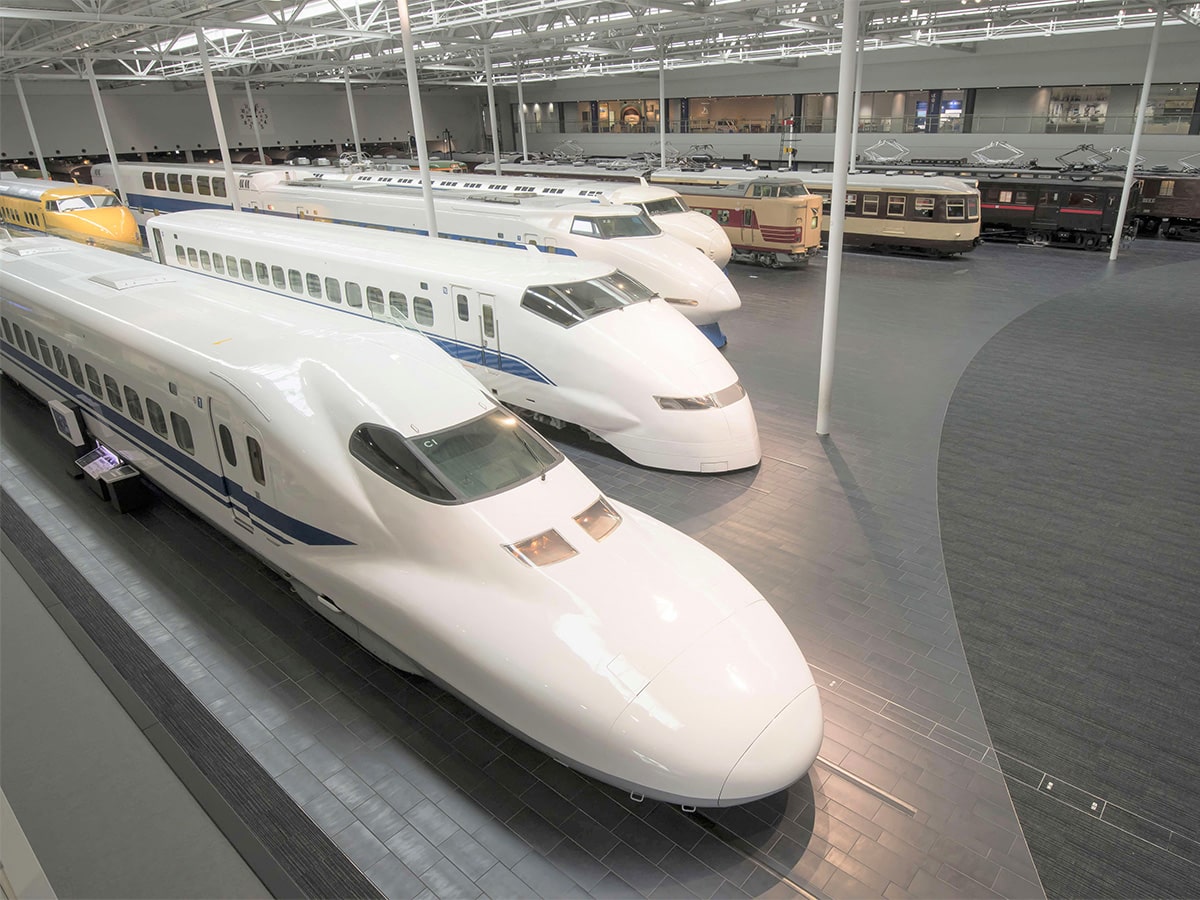 Trains at the SCMaglev and Railway Park