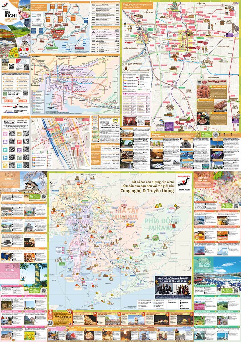 Aichi Tourist Map 2024 Vietnamese