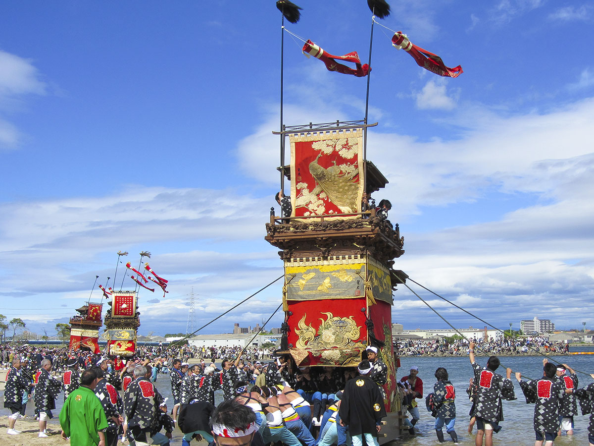 半田まつり 亀崎潮干祭の山車low tide festival of Kamezaki