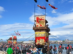 半田まつり 亀崎潮干祭の山車low tide festival of Kamezaki