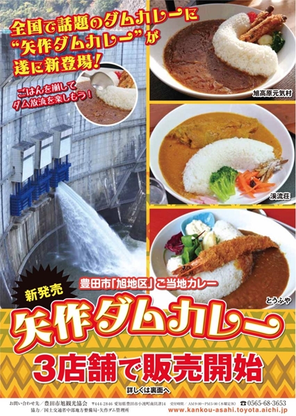 矢作ダムカレー　チラシ